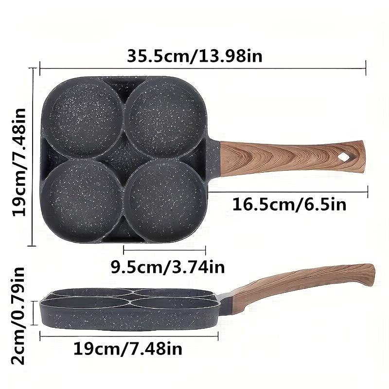 4-Hole Nonstick Breakfast Frying Pan (Free Gift Included)