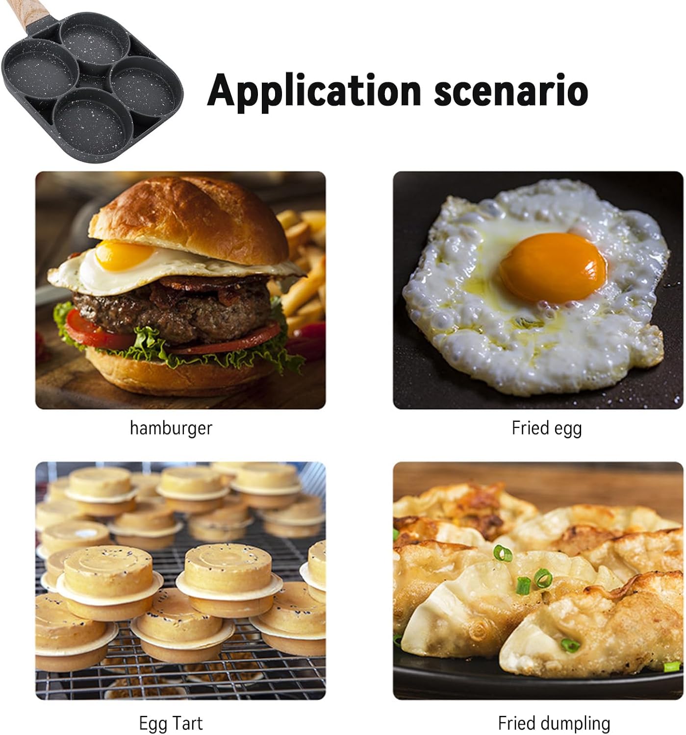 4-Hole Nonstick Breakfast Frying Pan (Free Gift Included)