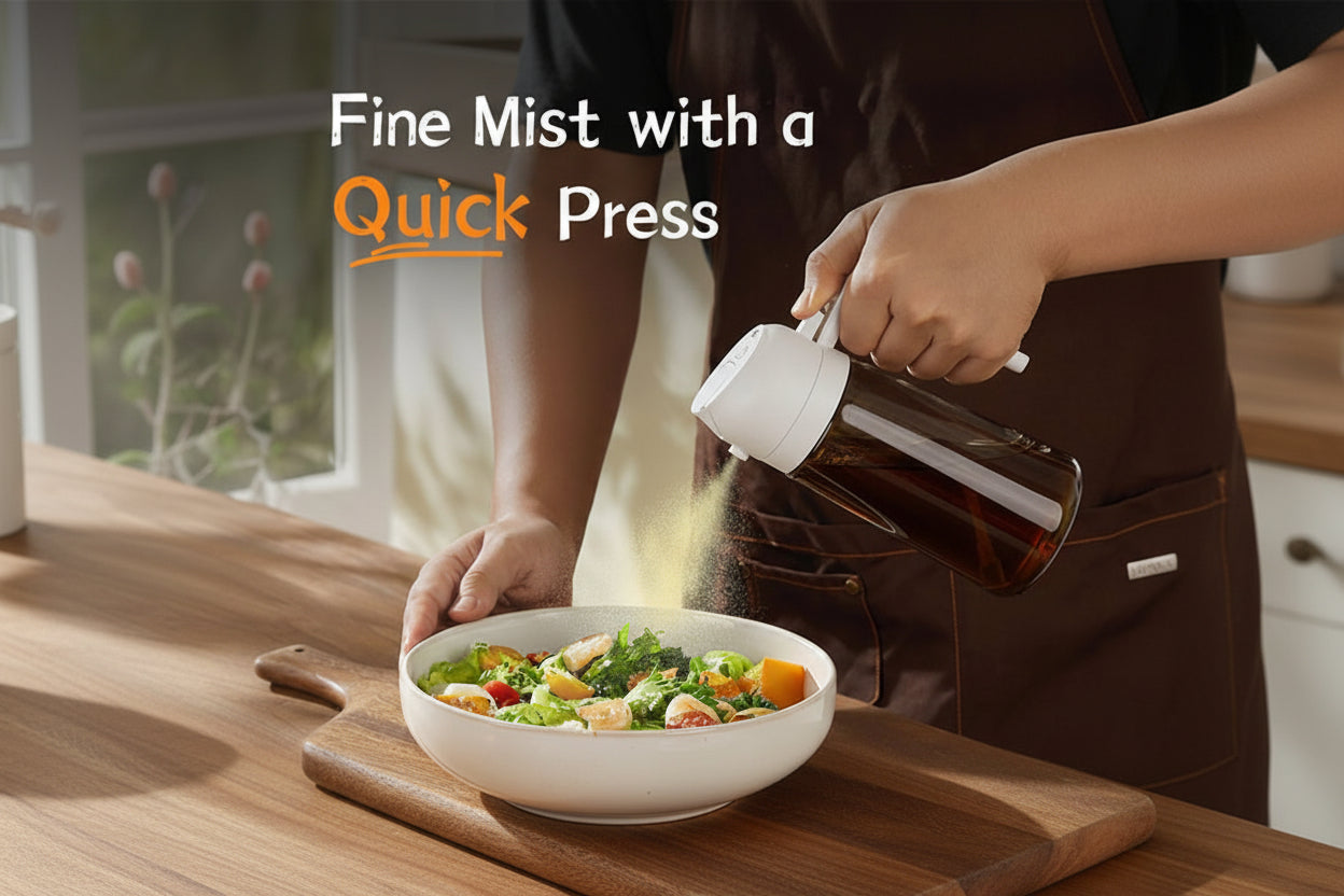 2Pc 470ml Dark Glass Oil Sprayer & Dispenser