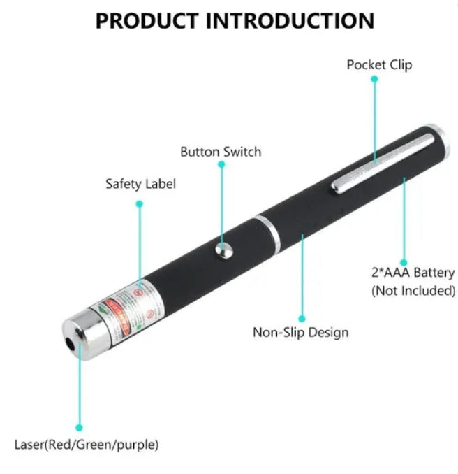 Laser Pointer Red Green Purple Three-color Laser Pointer Projection